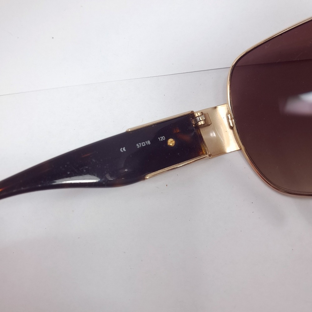 Coach Sunglasses Hazel S563 Tortoise 57-18-120 Brown gold trim w/ monogram case - Picture 7 of 11